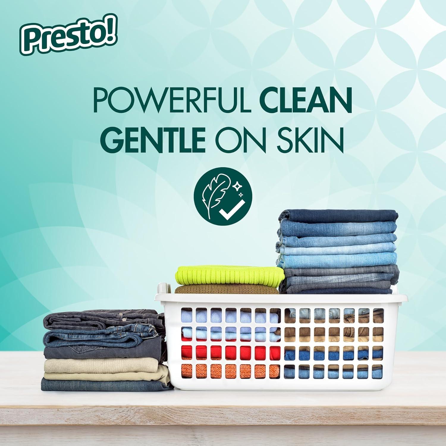 imageAmazon Brand Presto Laundry Detergent Pacs Hypoallergenic Free amp Clear 96 CountFree Clear